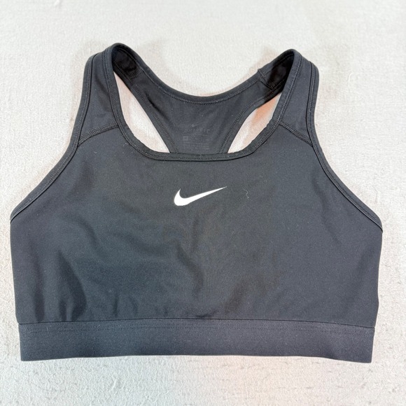 Nike Other - Nike Dri-FIT Black White Swoosh Racerback Sports Bra Womens‎ Small